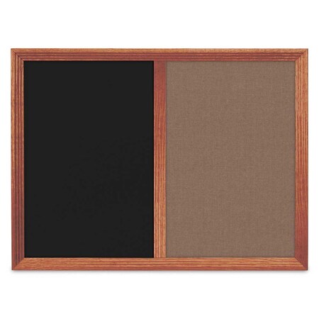 United Visual Products Enclosed Corkboard, 1 Door, 18"x24", 4" Fra, UV3421-SATIN-PEARL UV3421-SATIN-PEARL
